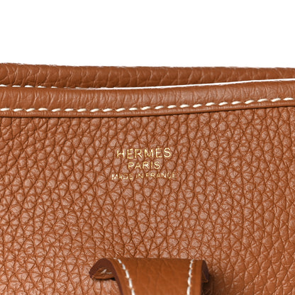 Hermes Taurillon Clemence Evelyne III PM Gold 6 of 11
