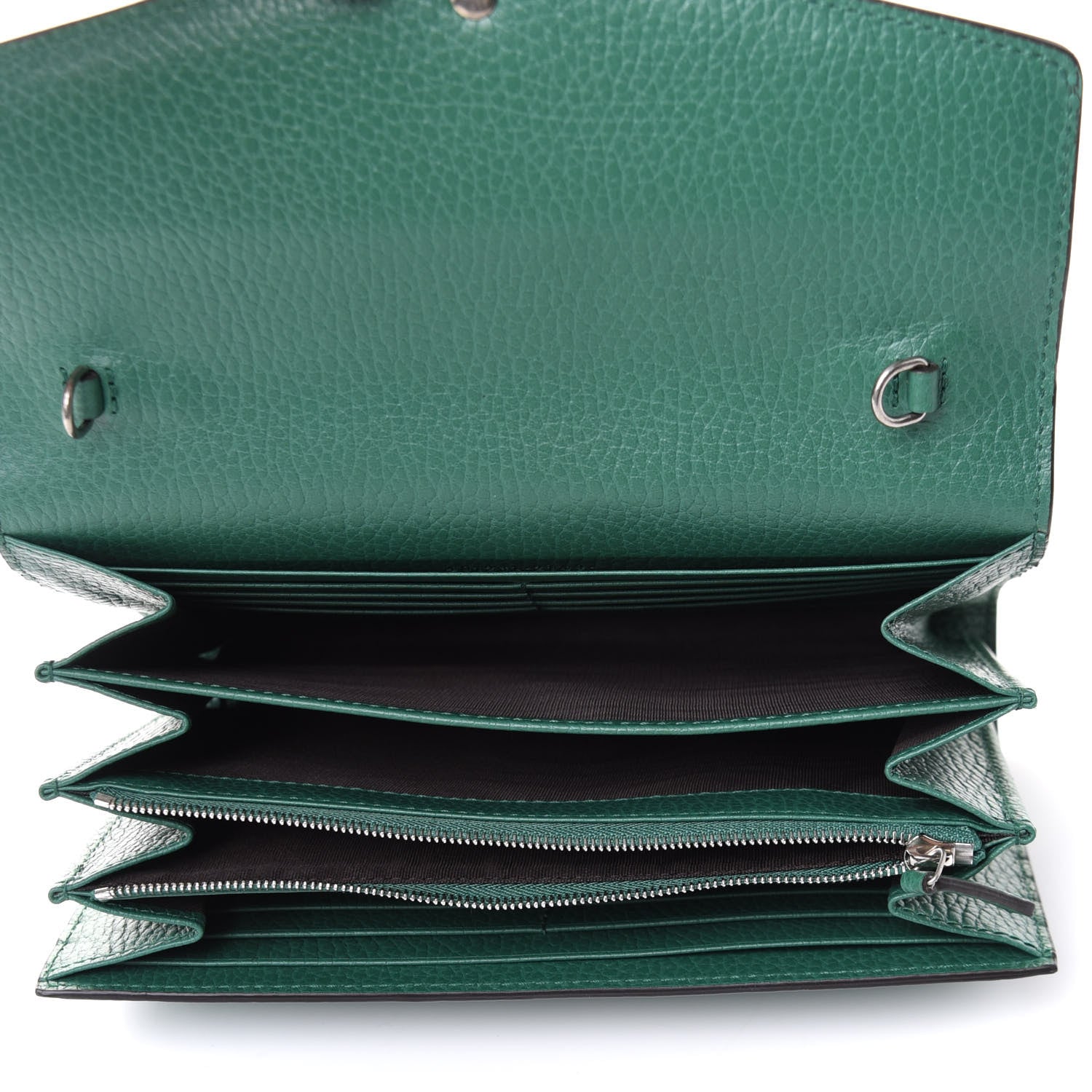 Gucci Calfskin Mini Dionysus Chain Wallet Emerald 5 of 6