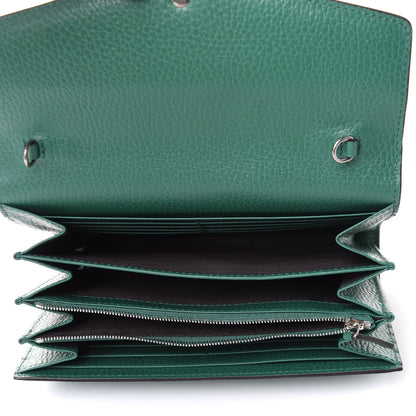 Gucci Calfskin Mini Dionysus Chain Wallet Emerald 5 of 6