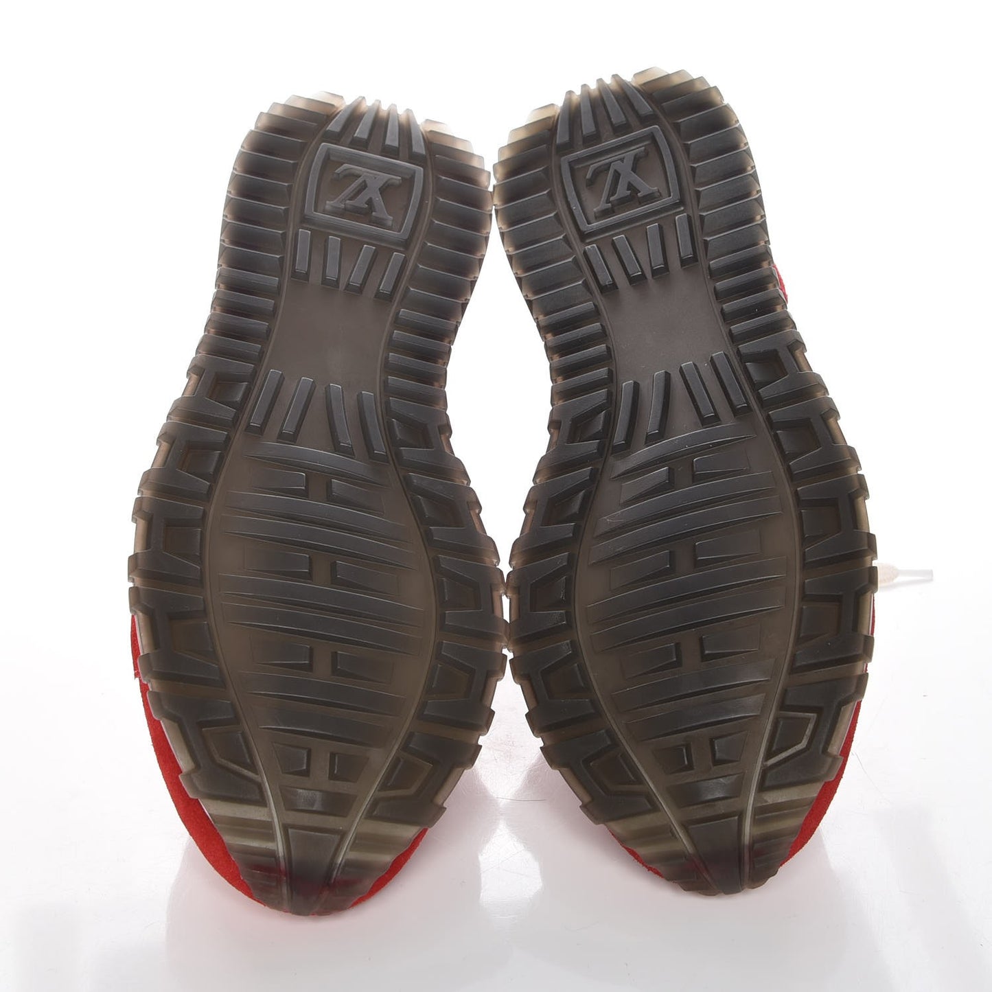 Suede Calfskin Run Away Sneakers 37.5 Rouge