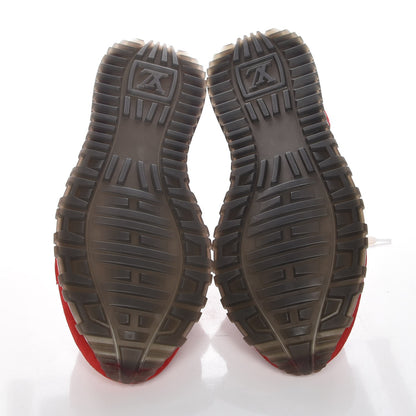 Louis Vuitton Suede Calfskin Run Away Sneakers 37.5 Rouge 5 of 12