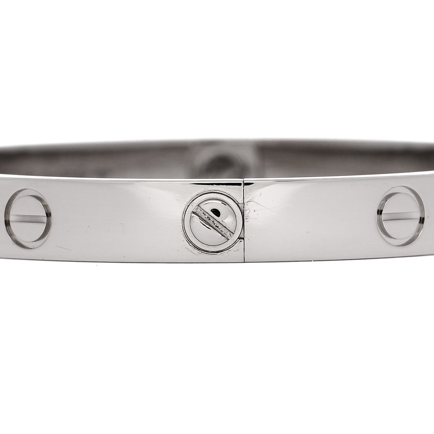 18K White Gold LOVE Bracelet 17
