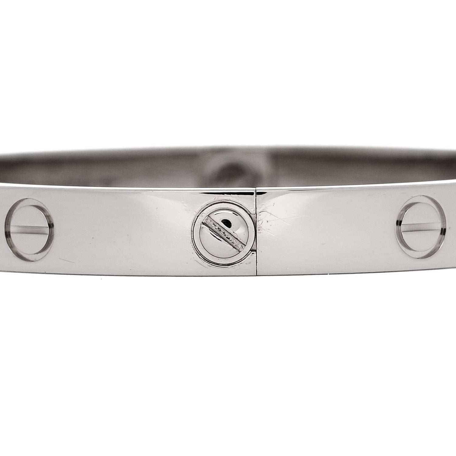 Cartier 18K White Gold LOVE Bracelet 17 4 of 8