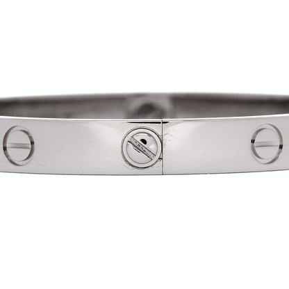 Cartier 18K White Gold LOVE Bracelet 17 4 of 8