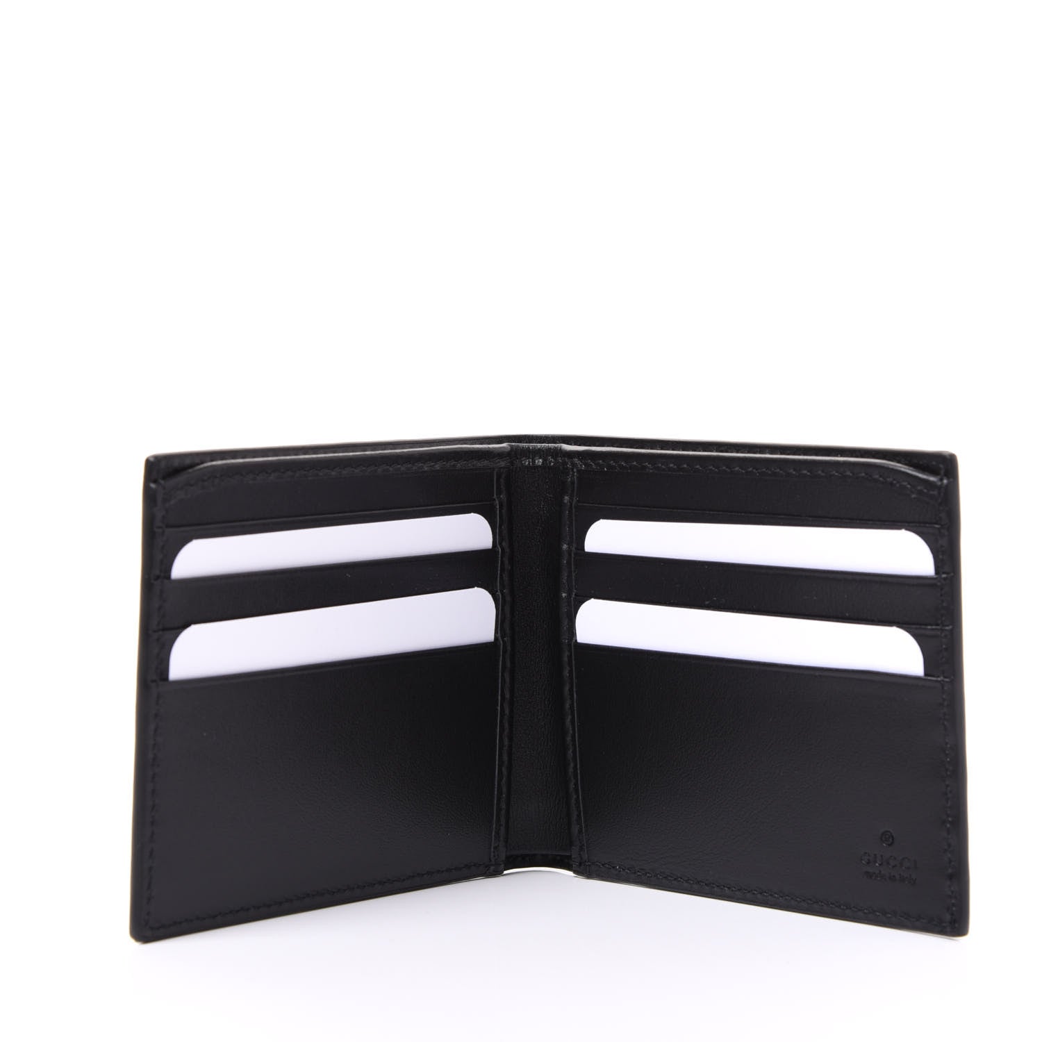Gucci Plutone Calfskin Logo Bi-Fold Wallet Black 4 of 9