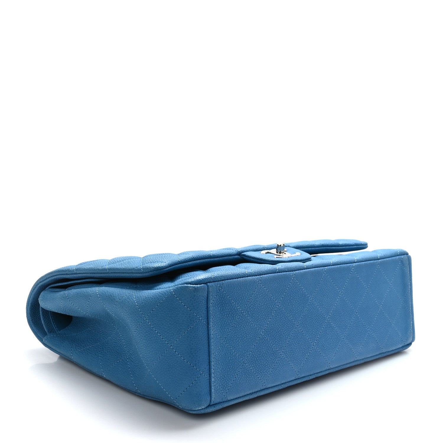 Chanel Caviar Quilted Maxi Double Flap Blue 4 of 9