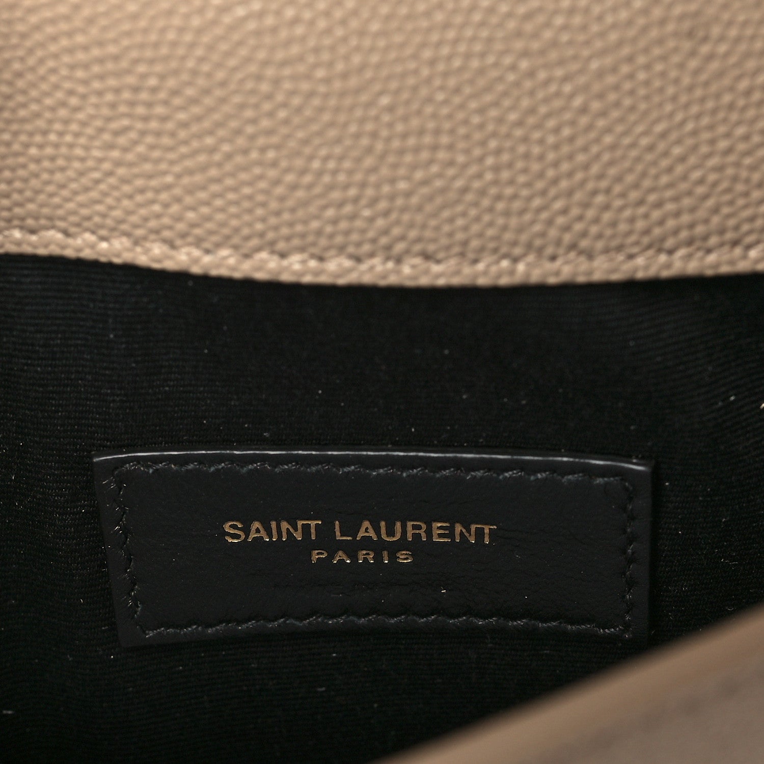 Saint Laurent Grain De Poudre Uptown Pouch Dark Beige 6 of 7