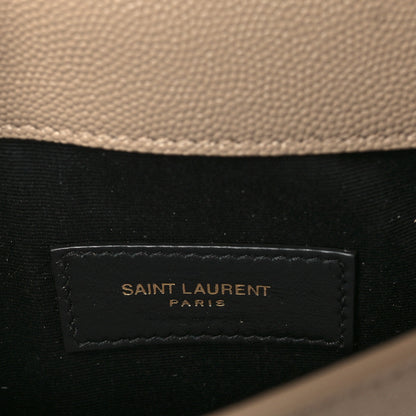 Saint Laurent Grain De Poudre Uptown Pouch Dark Beige 6 of 7