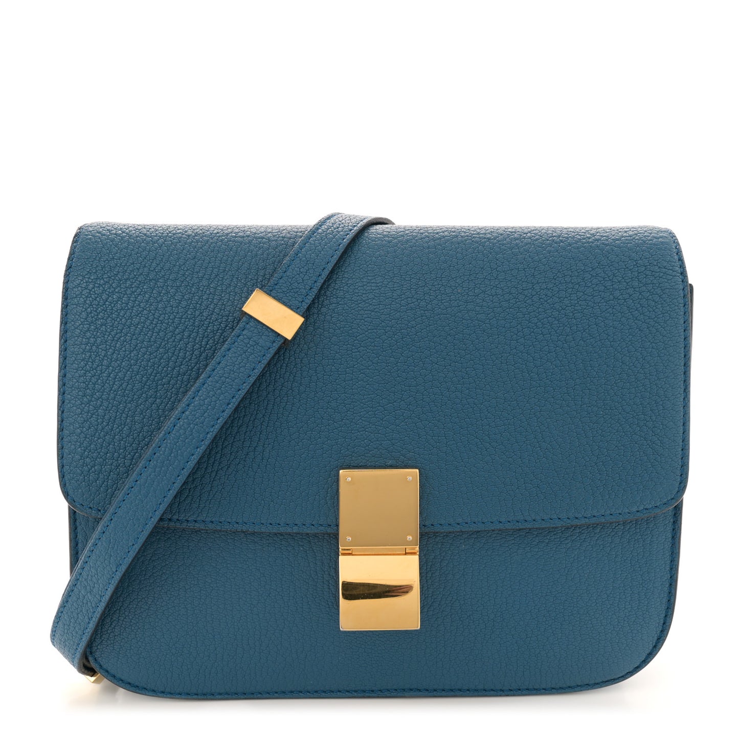 Goatskin Medium Classic Box Flap Bag Deepsea