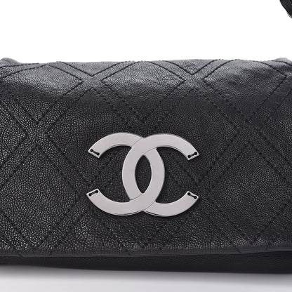 Chanel Calfskin Diamond Stitch Accordion Flap Black 9 of 11