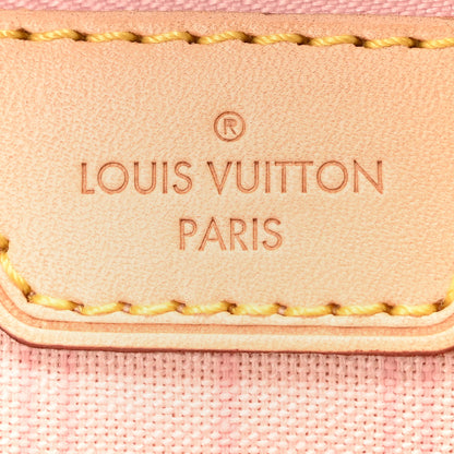 Louis Vuitton Damier Azur Delightful MM Rose Ballerine 6 of 9