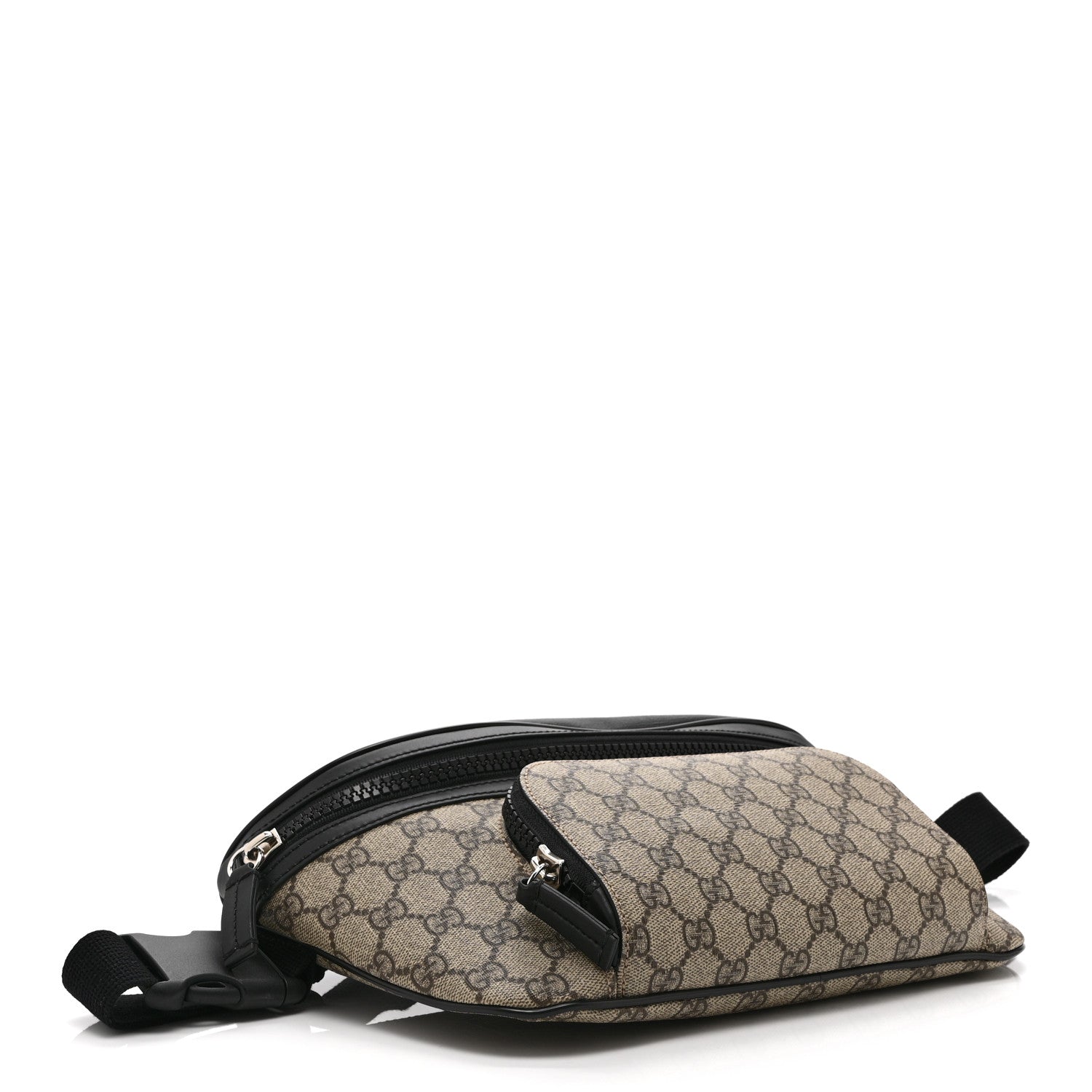 Gucci GG Supreme Monogram Large Belt Bag Beige Ebony Black 4 of 11