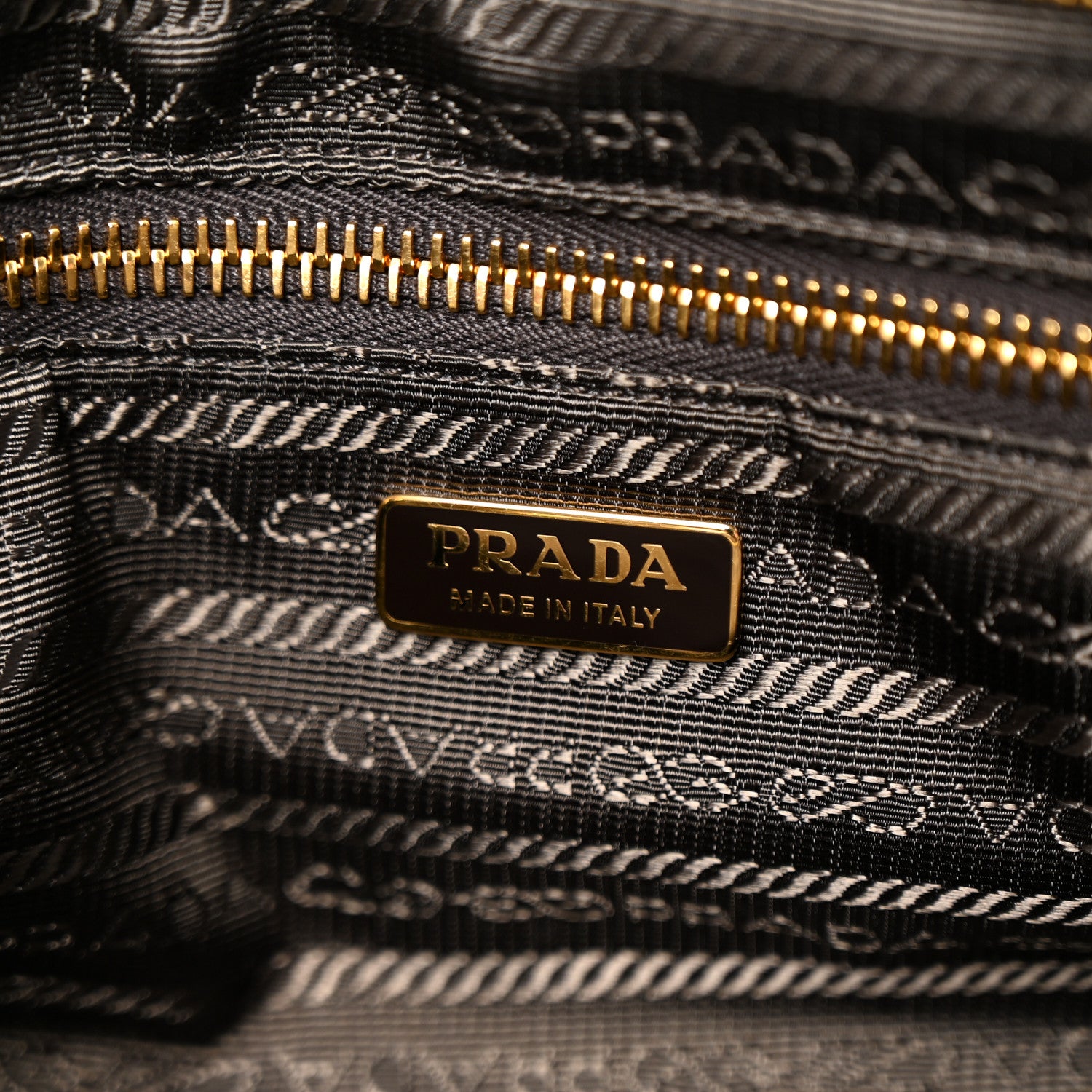 Prada Glossy Calfskin Triangle Medium Bonnie Shoulder Bag Dark Brown 11 of 21