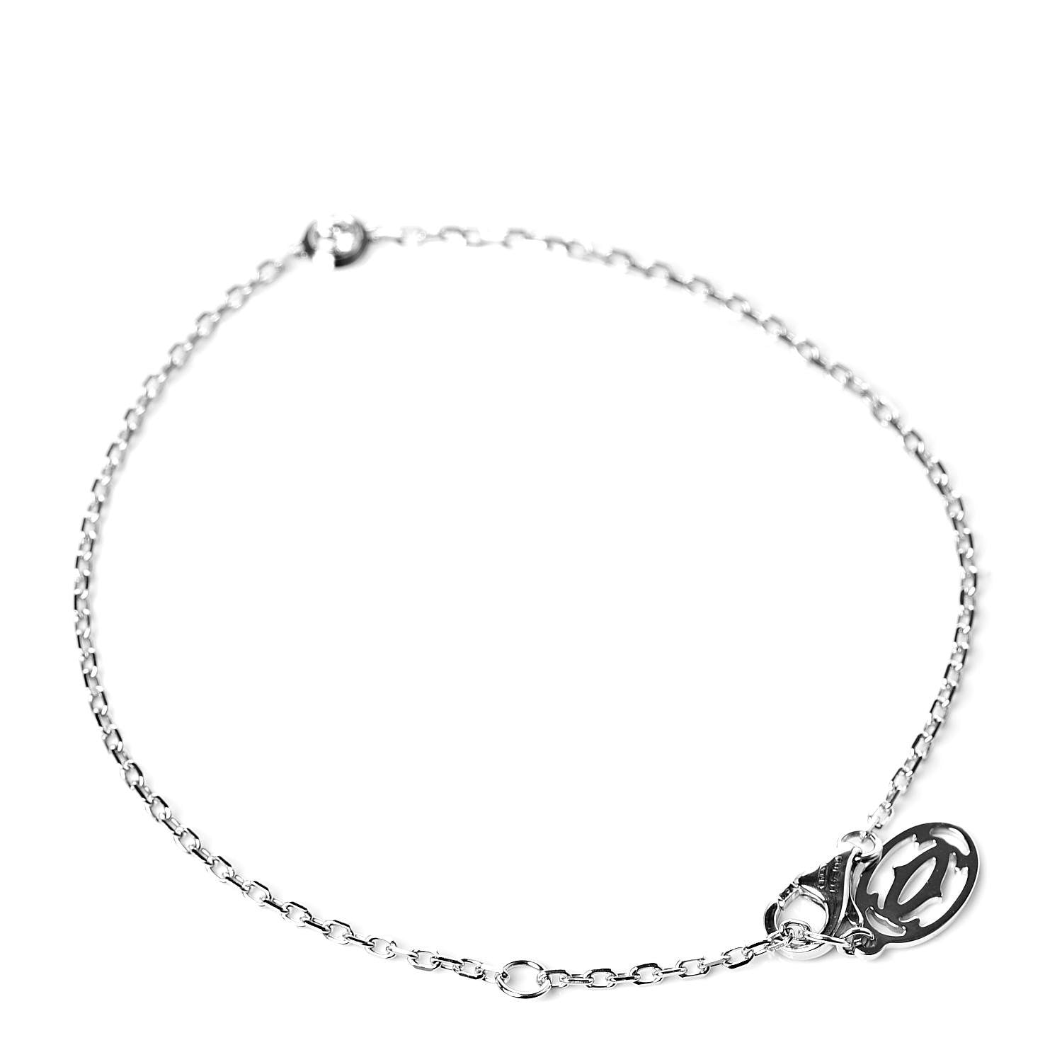 Cartier 18K White Gold Diamond SM D'Amour Bracelet 3 of 6