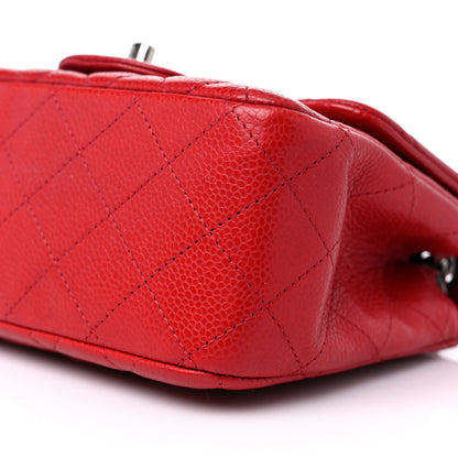 Chanel Caviar Quilted Mini Square Flap Red 9 of 14
