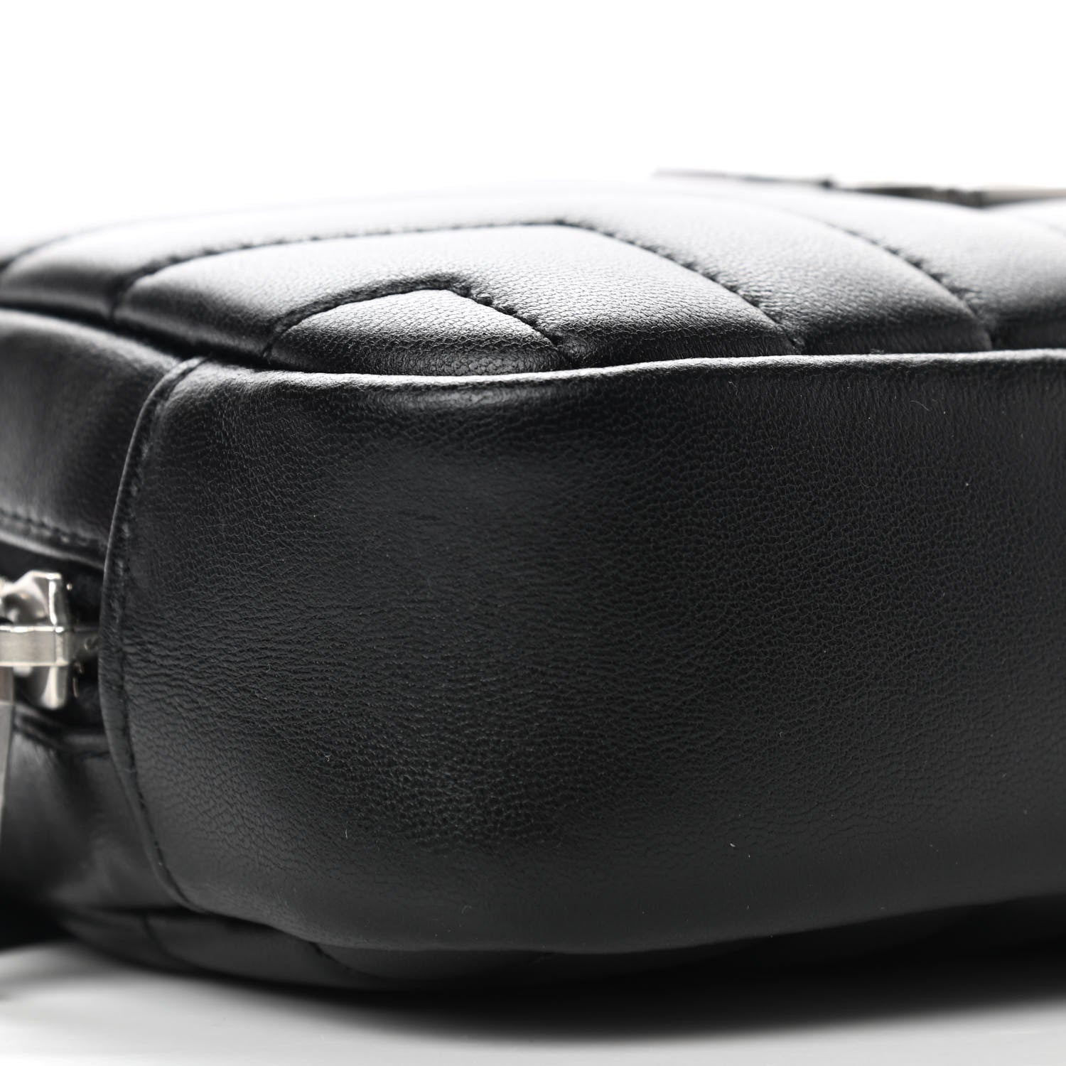 Saint Laurent Lambskin Y Quilted Monogram Loulou Cosmetic Case Black 8 of 10