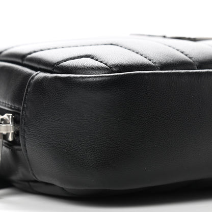 Saint Laurent Lambskin Y Quilted Monogram Loulou Cosmetic Case Black 8 of 10