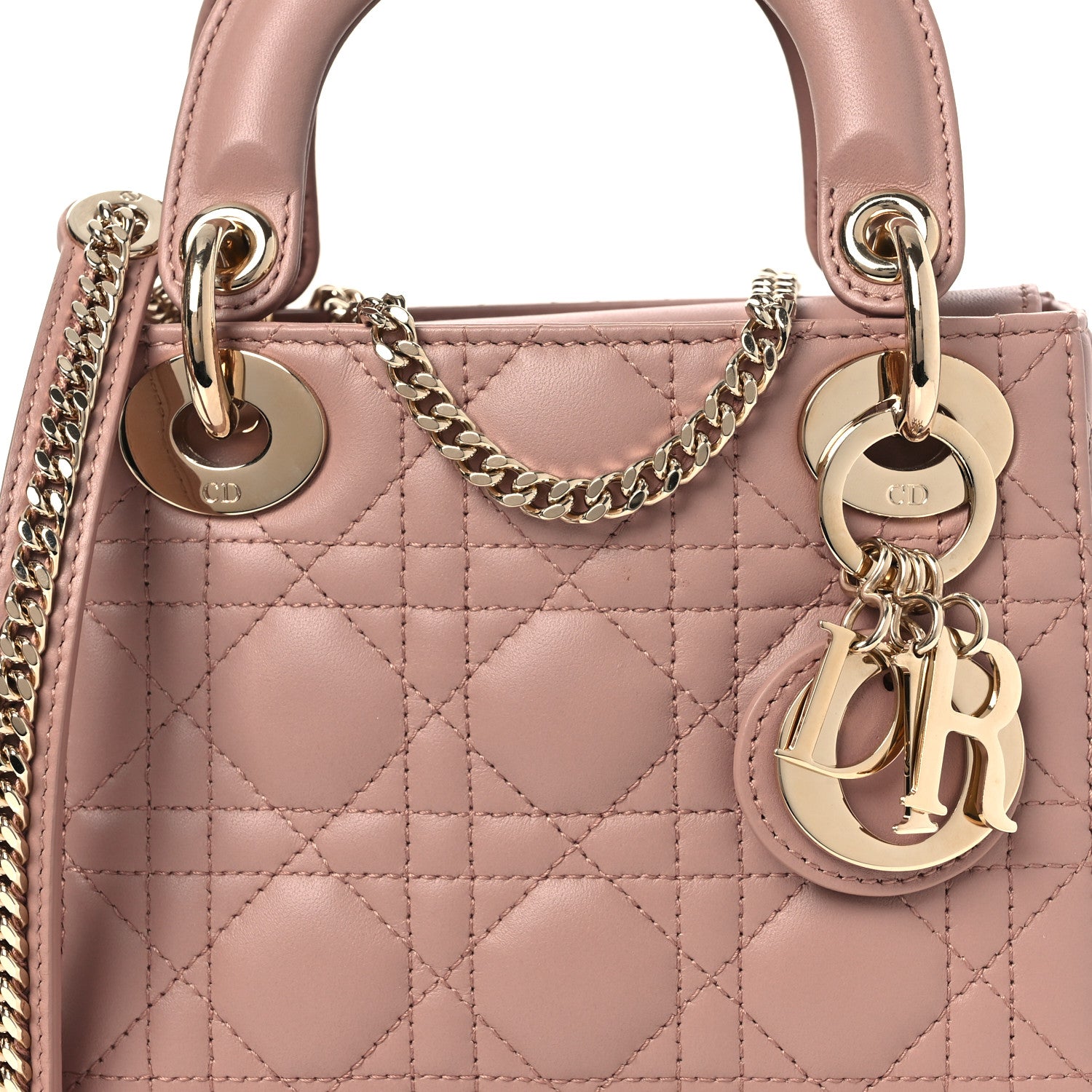 Christian Dior Lambskin Cannage Mini Lady Dior Blush 8 of 11