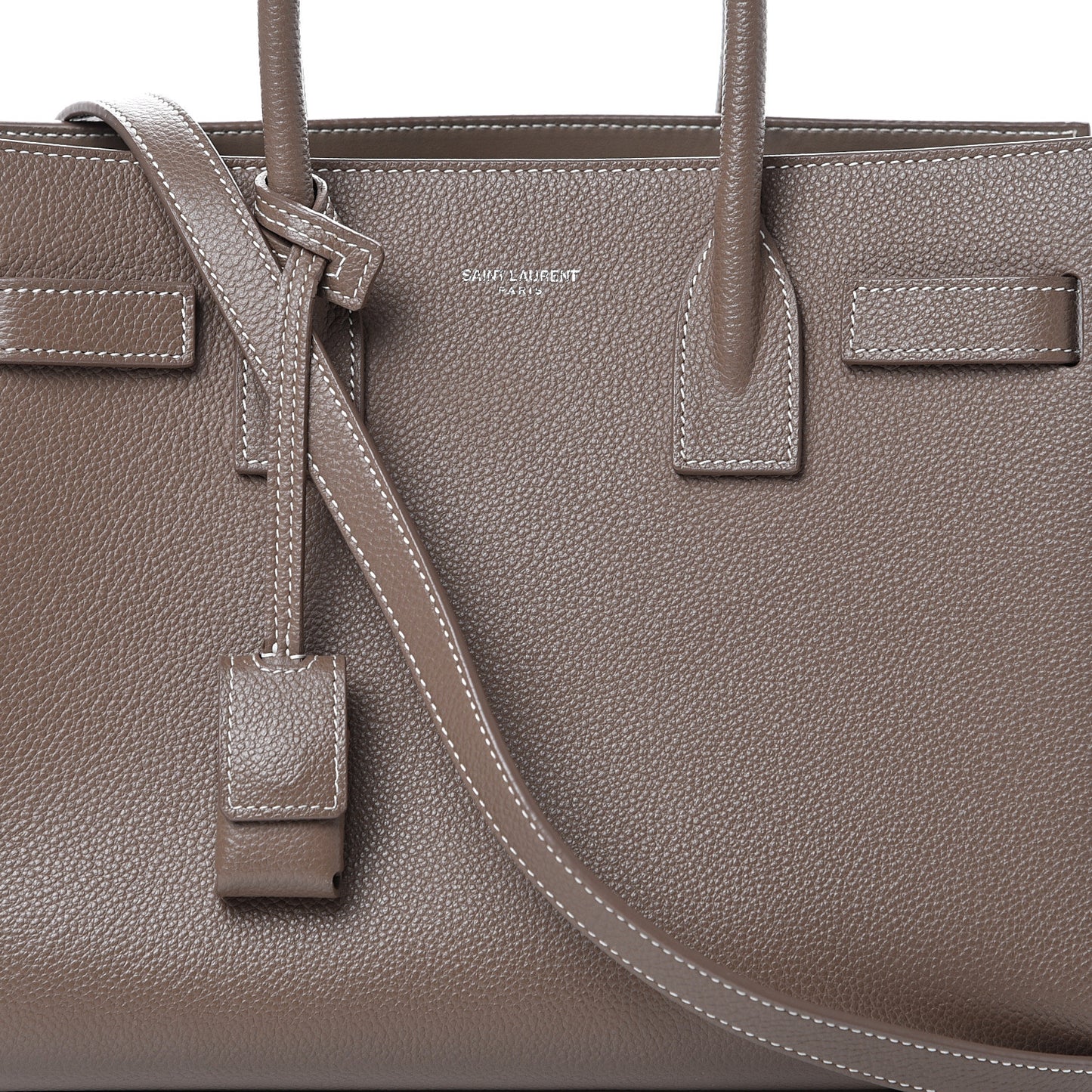 Grained Calfskin Baby Sac De Jour Taupe