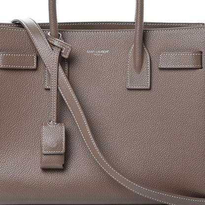 Saint Laurent Grained Calfskin Baby Sac De Jour Taupe 7 of 9