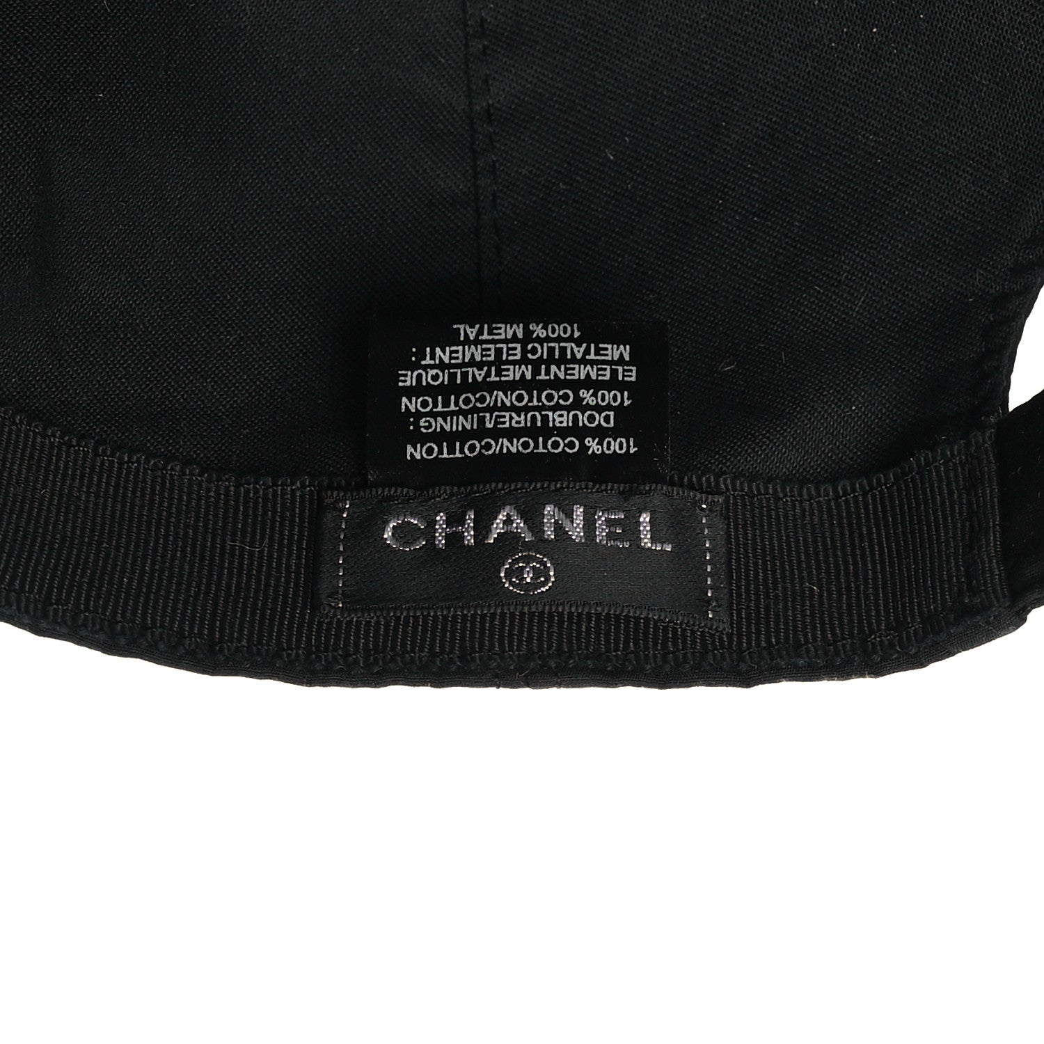 Chanel Cotton CC Cap Hat Black 7 of 7