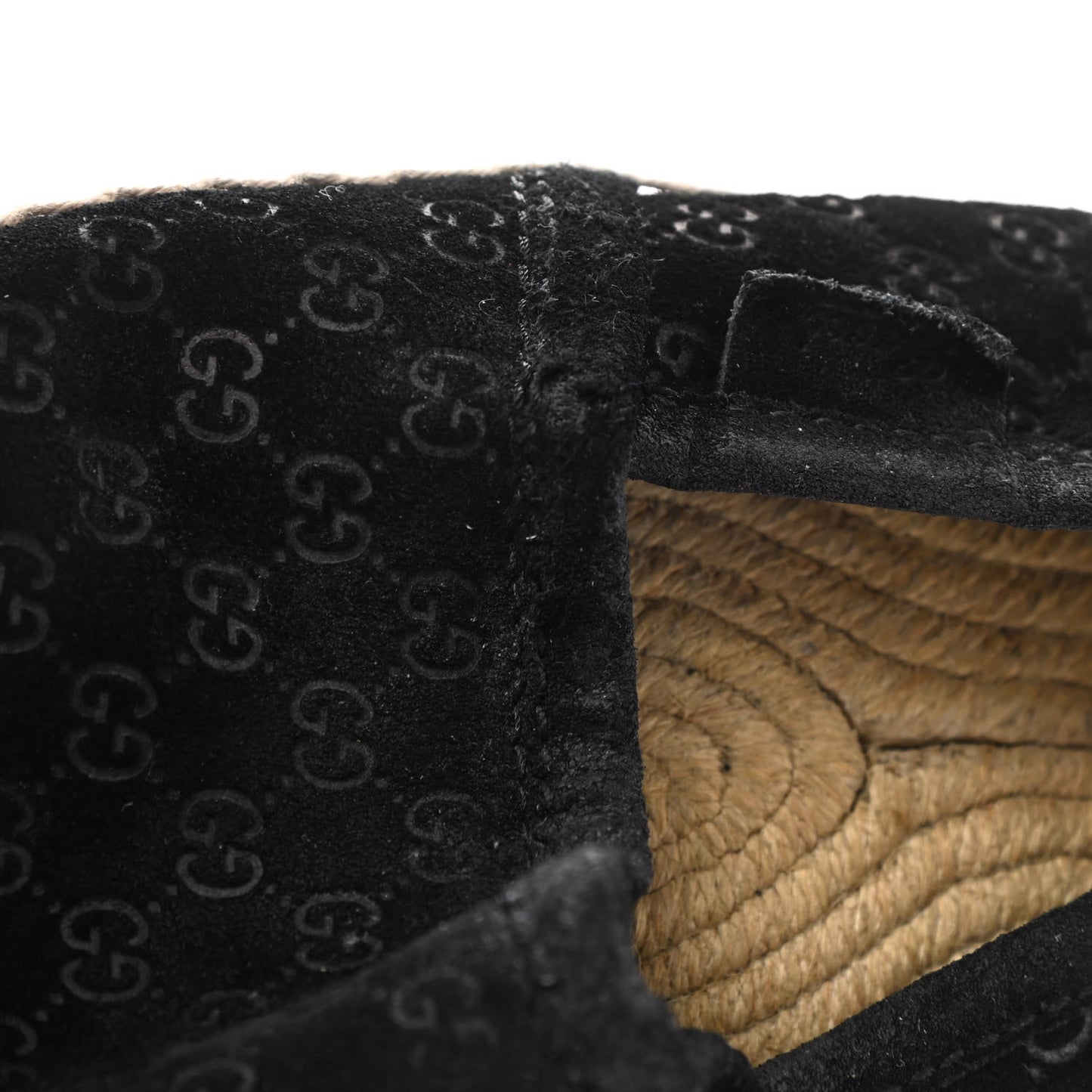 Suede Microguccissima Espadrilles 39.5 Black