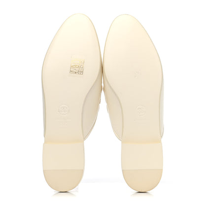 Chanel Lambskin Chain CC Mules 37 Ivory 4 of 4