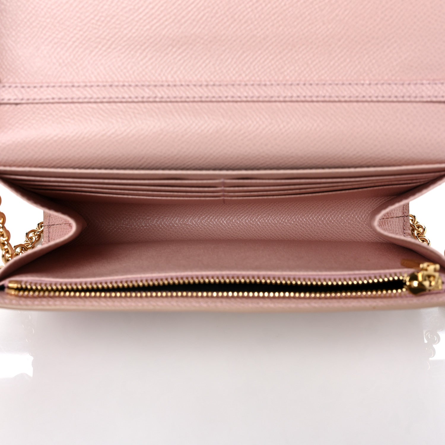 Dolce & Gabbana Dauphine Rose Print Wallet On Chain Pink 5 of 8