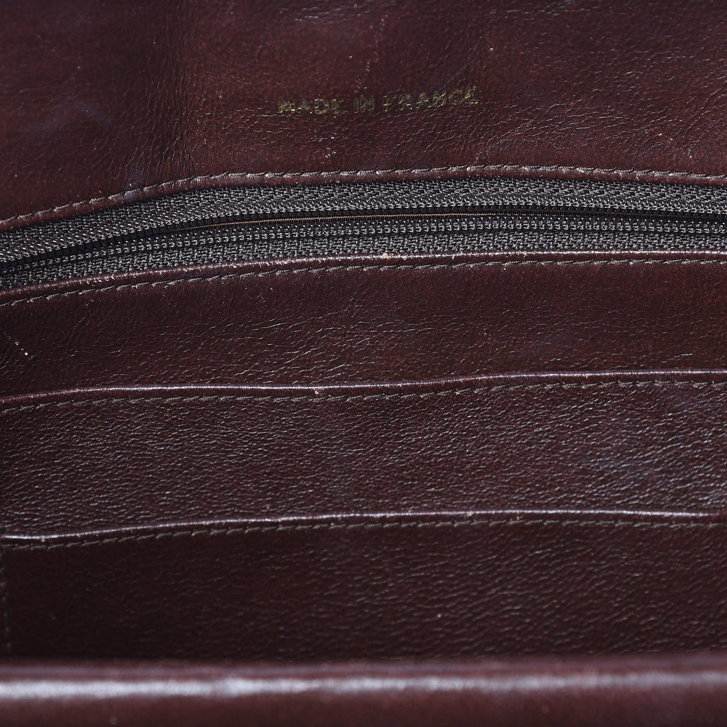 Lambskin Chevron Quilted Shoulder Bag Brown