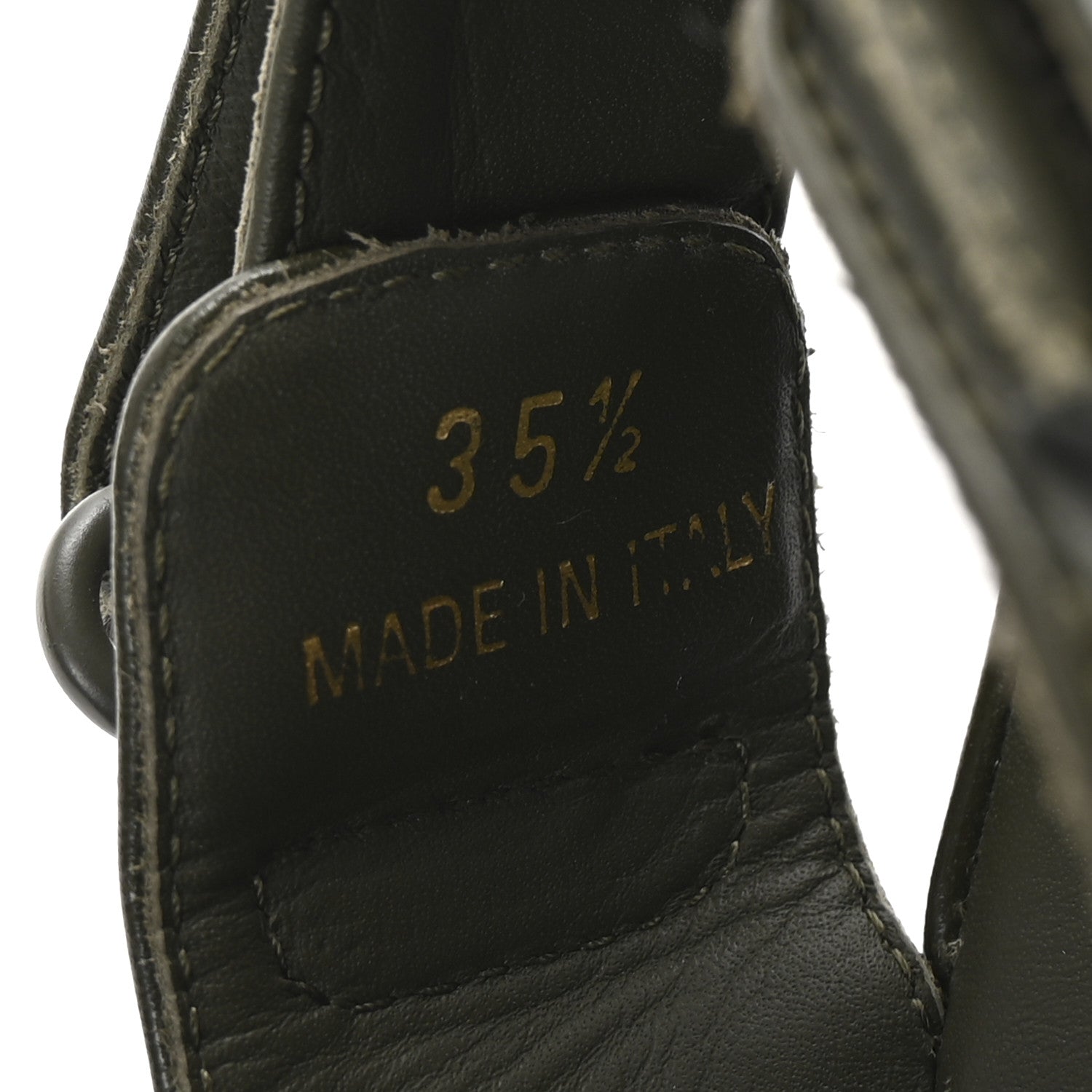 Prada Nappa Quilted Padded Slingback Sandals 35.5 Militare 9 of 9