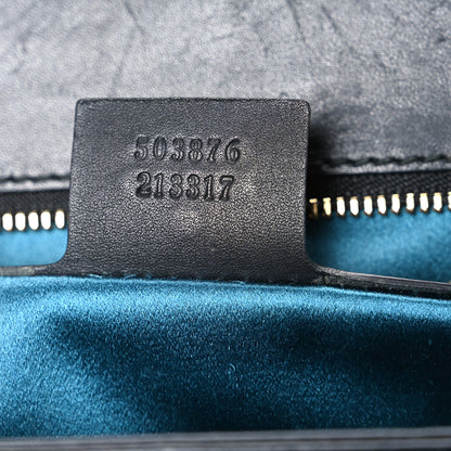 Gucci Suede Patent Web Dragon Embroidered Medium Ophidia Chain Shoulder Bag Blue Multicolor Black 7 of 11