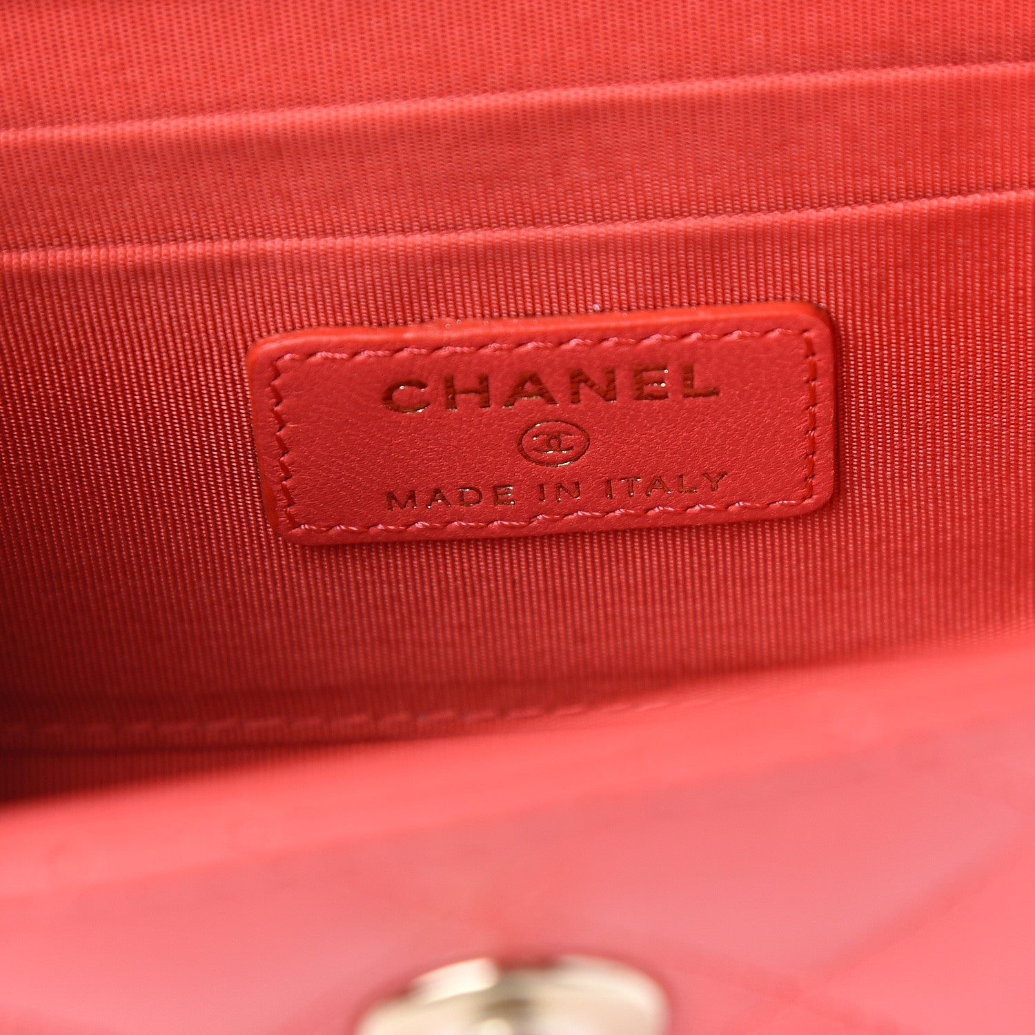 Chanel Lambskin Quilted Mini Trendy CC Chain Wallet Red 5 of 10
