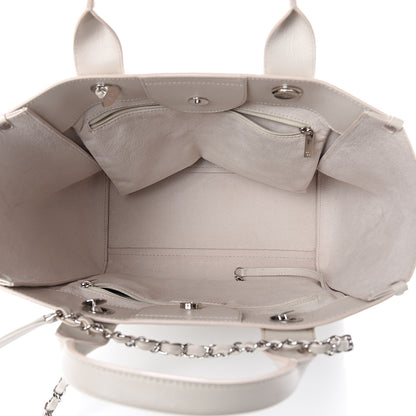 Chanel Caviar Small Studded Deauville Tote Ivory 4 of 9