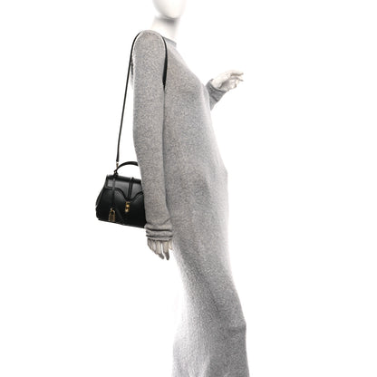 Celine Satinated Calfskin Mini 16 Top Handle Bag Black 2 of 11