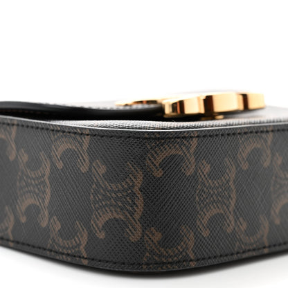 Celine Triomphe Canvas Calfskin Mini Triomphe Tan 9 of 10