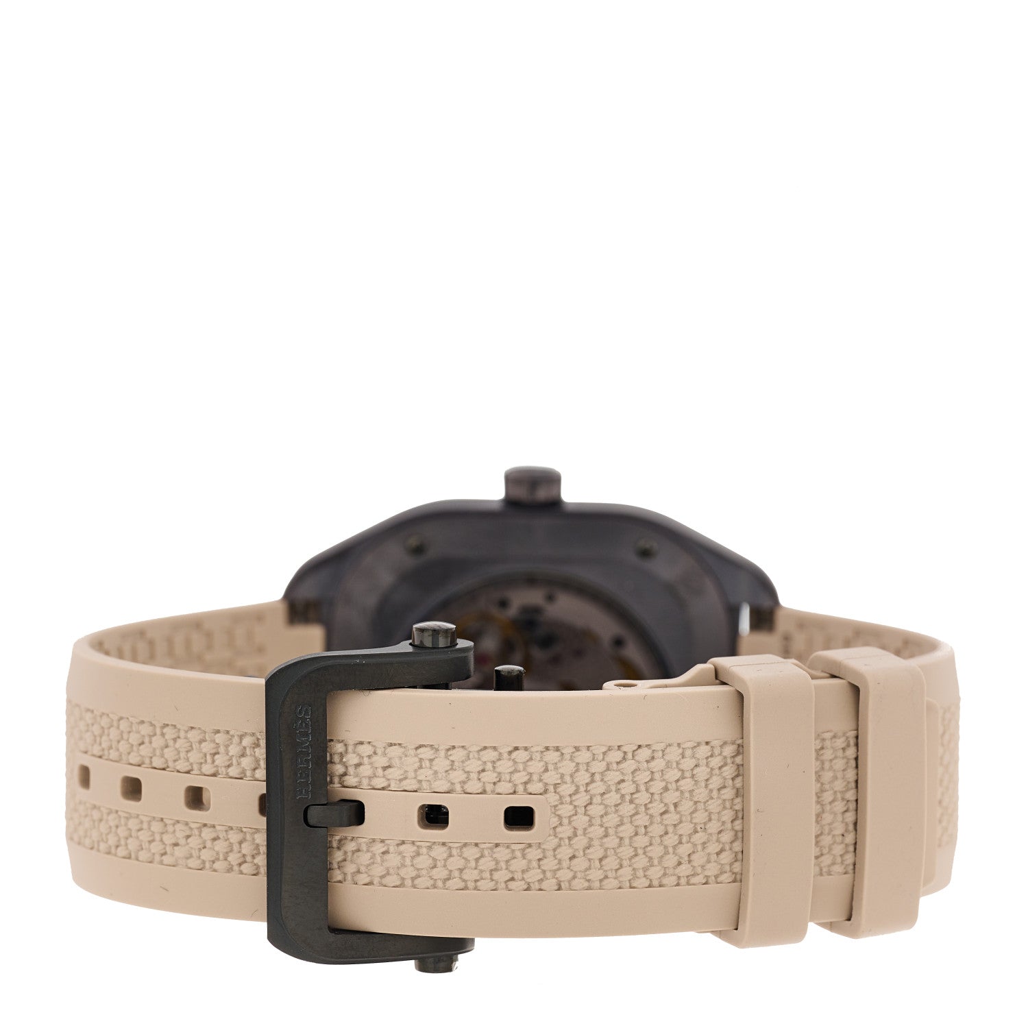 Hermes Titanium Rubber 39mm H08 Special Edition Automatic Watch Taupe 3 of 5