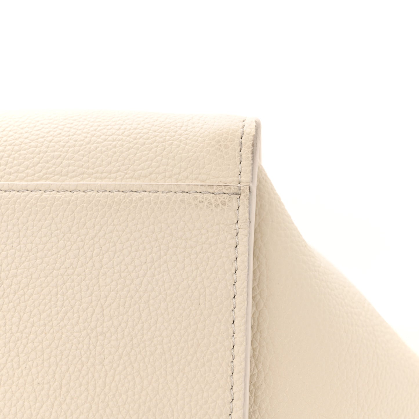 Grained Polyurethane Large Tara Tote Bag Chalk