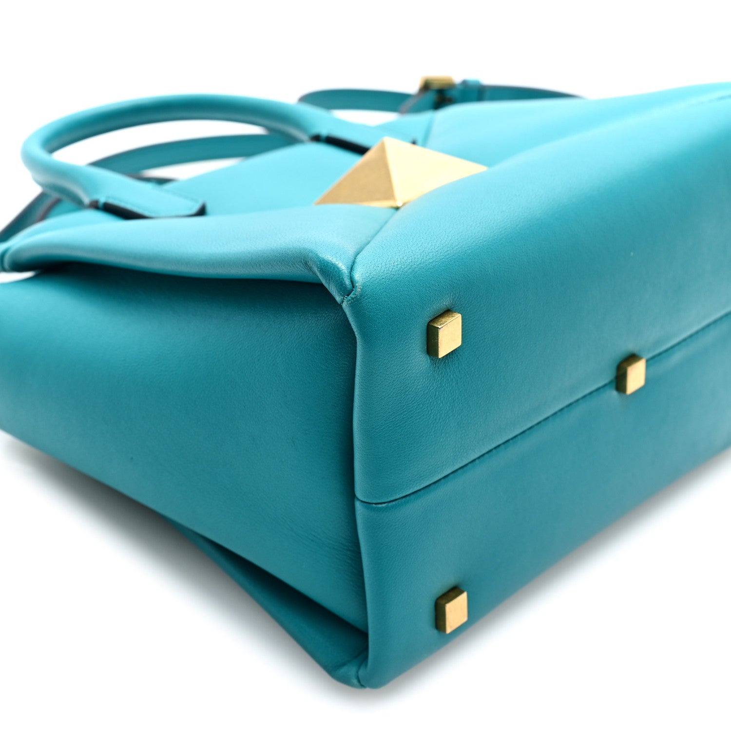 Valentino Garavani Nappa Small One Stud Handbag Marine Green 8 of 9