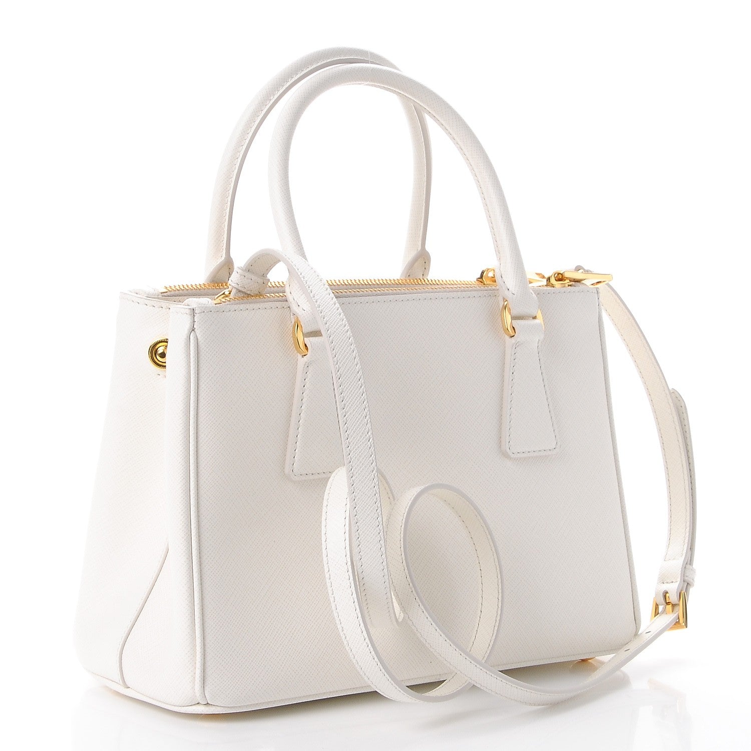 Prada Saffiano Lux Small Galleria Double Zip Tote White 4 of 8