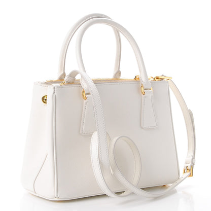 Prada Saffiano Lux Small Galleria Double Zip Tote White 4 of 8