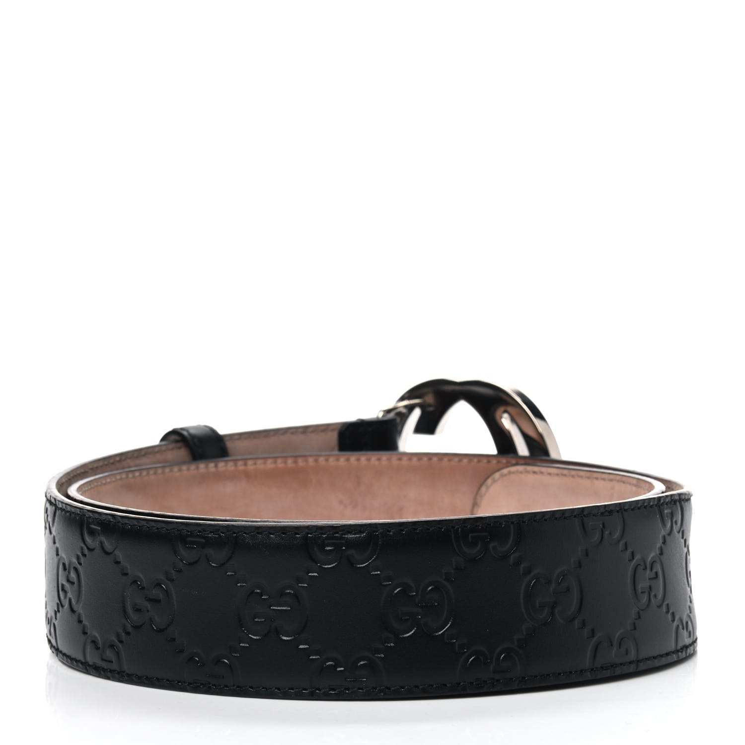 Gucci Guccissima Signature Interlocking G 40mm Belt 85 34 Black 2 of 5