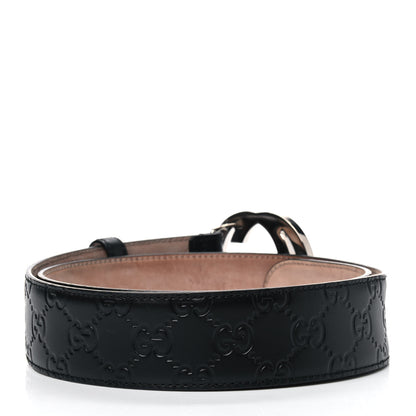 Gucci Guccissima Signature Interlocking G 40mm Belt 85 34 Black 2 of 5