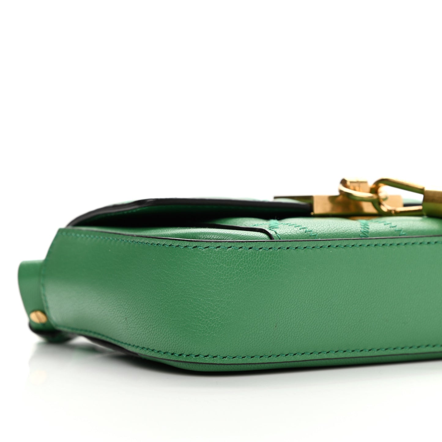Goatskin Quilted GV3 Mini Pocket Convertible Bag Green