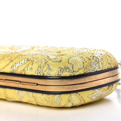Gucci Brocade Floral Broadway Clutch Yellow 7 of 9