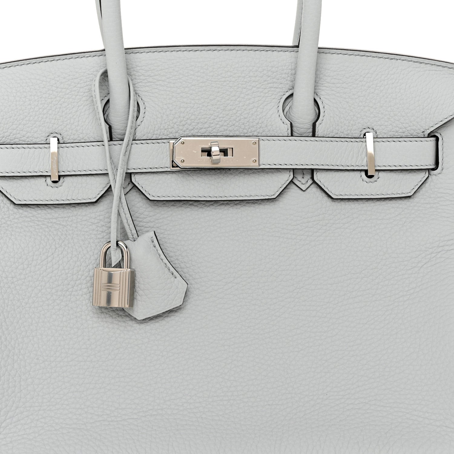 Hermes Taurillon Clemence Birkin 30 Bleu Pale 8 of 13