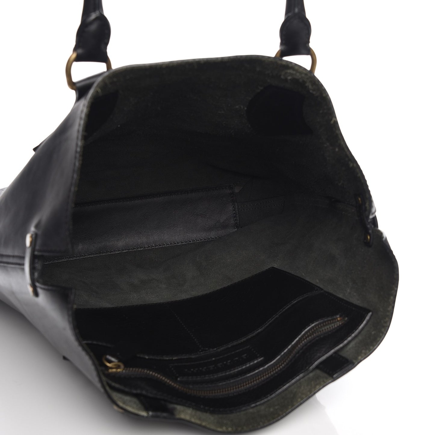 Calfskin Small Mens Tote Black