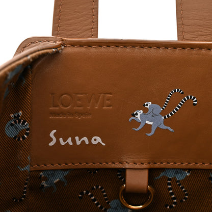 Loewe X SUNA FUJITA Satin Calfskin Lemur Hammock Shoulder Bag Oak 5 of 9