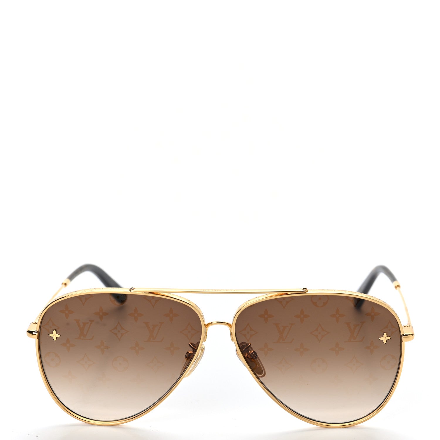 Louis Vuitton Metal The LV Pilot Sunglasses Z1620U Gradient Brown Monogram 2 of 8