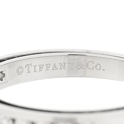Tiffany Platinum Diamond 2.5mm Half Circle Wedding Band Ring 47 4.25 4 of 5