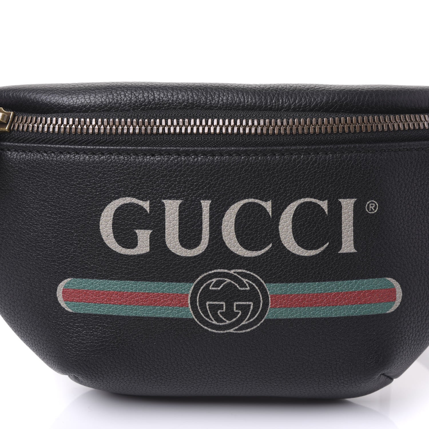 Gucci Grained Calfskin Small Logo Belt Bag Black 7 of 9